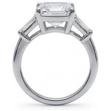 Afbeelding in Gallery-weergave laden, 5.80 Karaat Smaragd & Baguettes Natuurlijke Echte Diamant (Niet labgekweekt) Drie Steen Ring Witgoud Nieuw
