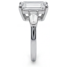 Afbeelding in Gallery-weergave laden, 5.80 Karaat Smaragd & Baguettes Natuurlijke Echte Diamant (Niet labgekweekt) Drie Steen Ring Witgoud Nieuw