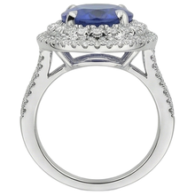 Afbeelding in Gallery-weergave laden, echte round tanzaniet 5.90karaat ring profielweergave
