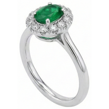 Afbeelding in Gallery-weergave laden, echte round smaragd 5.90karaat ring zijaanzicht