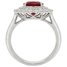 Afbeelding in Gallery-weergave laden, echte round robijn 6.25karaat ring op wit