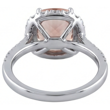 Afbeelding in Gallery-weergave laden, echte round morganiet 6.50karaat ring met diamantaccenten