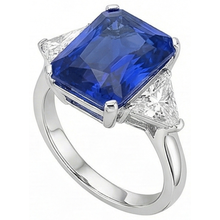 Afbeelding in Gallery-weergave laden, Natuurlijke Echte (Niet Labgekweekt) 6 Karaat Radiant Saffier Steen Ring