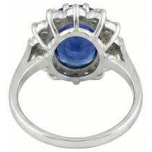 Afbeelding in Gallery-weergave laden, echte round saffier 6karaat ring profielweergave