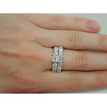 Afbeelding in Gallery-weergave laden, 6.25 Karaat Echt Diamanten Verlovingsring Band Set Wit Goud 14K