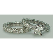 Afbeelding in Gallery-weergave laden, 6.25 Karaat Echt Diamanten Verlovingsring Band Set Wit Goud 14K