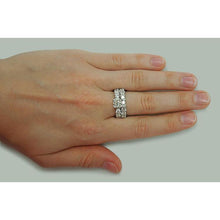 Afbeelding in Gallery-weergave laden, 6.25 Karaat Echt Diamanten Verlovingsring Band Set Wit Goud 14K