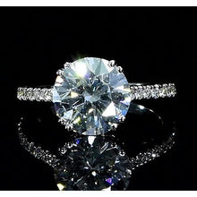 Afbeelding in Gallery-weergave laden, 6.50 Karaat Dames Echt Diamanten Ring Solitaire Met Accenten