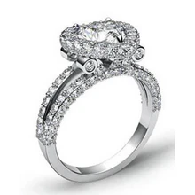 Afbeelding in Gallery-weergave laden, 6.50 Karaat Prachtige Hart Geslepen Halo Echt Diamanten Ring Goud 14K
