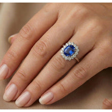 Afbeelding in Gallery-weergave laden, echte round diamant 6.51karaat ring op wit
