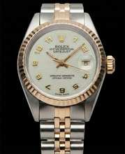 Afbeelding in Gallery-weergave laden, Lady Rolex Geelgoud Datejust Horloge Perpetual Arabische Wijzerplaat Ss