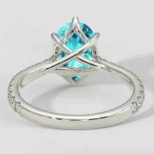 Afbeelding in Gallery-weergave laden, 6 Prong Paraiba verlovingsring