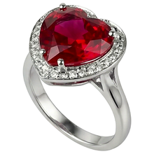 Afbeelding in Gallery-weergave laden, 7.25 ct 14K goud mooie edelsteen ring rode robijn met Natuurlijke echte diamanten ( niet in een laboratorium gekweekt ) sieraden