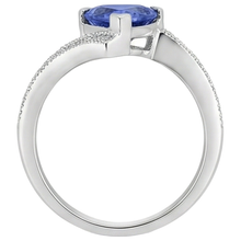 Afbeelding in Gallery-weergave laden, 7.25 ct Solitaire met accent Tanzaniet met Natuurlijke echte diamanten ( niet in een laboratorium gekweekt ) Ring 14K goud