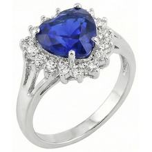 Afbeelding in Gallery-weergave laden, Ring met 7.61 Ct hartvormige blauwe saffier uit Sri Lanka en natuurlijke uit de aarde gewonnen diamanten