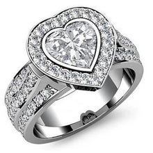 Afbeelding in Gallery-weergave laden, 7 Karaat Hart Echt Diamanten Ring