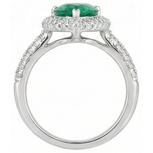 Afbeelding in Gallery-weergave laden, echte round diamant 7.35karaat ring met diamantaccenten