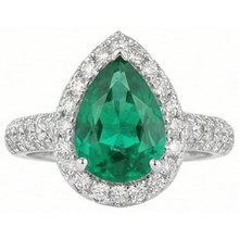 Afbeelding in Gallery-weergave laden, echte round diamant 7.35karaat ring close-up detail