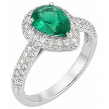 Afbeelding in Gallery-weergave laden, echte round diamant 7.35karaat ring bovenaanzicht
