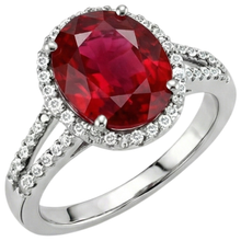 Afbeelding in Gallery-weergave laden, 7,50 ct Natuurlijke echte diamant ( niet in het laboratorium gekweekt ) en rode robijn edelsteen ring sieraden 14k wit goud 14k