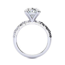 Afbeelding in Gallery-weergave laden, Fijne Diamant Enkele Steen Ring 5,50-karaat 14K Witgoud – vooraanzicht