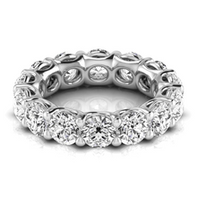 Afbeelding in Gallery-weergave laden, Fijne Diamant Eternity Band 7-karaat 14 Karaat Witgoud – vooraanzicht
