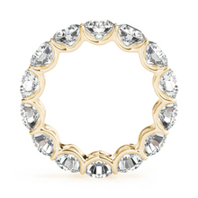 Afbeelding in Gallery-weergave laden, Eternity Band 14K Geelgoud met Fijne Diamant – zijaanzicht