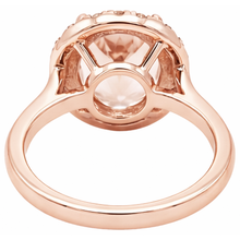 Afbeelding in Gallery-weergave laden, 8.10 ct Morganite fancy ring met Natuurlijke echte diamanten ( niet in een laboratorium gekweekt ) rosé goud 14k