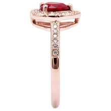 Afbeelding in Gallery-weergave laden, 8,5 Karaat Rode AAA Robijn IGI GECERTIFICEERD Met Diamanten Ring Roségoud 14K