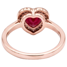 Afbeelding in Gallery-weergave laden, 8,5 Karaat Rode AAA Robijn IGI GECERTIFICEERD Met Diamanten Ring Roségoud 14K