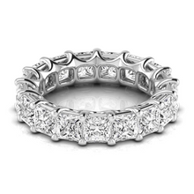 Afbeelding in Gallery-weergave laden, Princess Fijne Diamant ring in 14K Witgoud – vooraanzicht