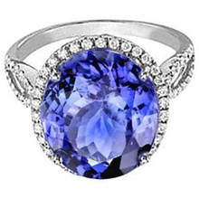 Afbeelding in Gallery-weergave laden, echte round tanzaniet 8.65karaat ring close-up detail