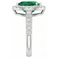 Afbeelding in Gallery-weergave laden, echte round smaragd 9.50karaat ring profielweergave