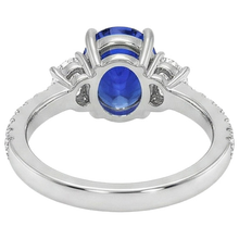 Afbeelding in Gallery-weergave laden, 9 kt Saffier Ring Natuurlijke uit de aarde gewonnen Diamanten Sieraden