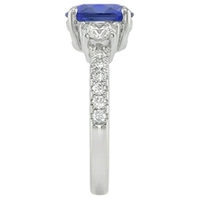 Afbeelding in Gallery-weergave laden, 9 kt Saffier Ring Natuurlijke uit de aarde gewonnen Diamanten Sieraden