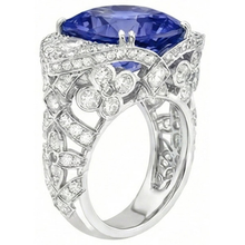 Afbeelding in Gallery-weergave laden, 9 Karaat Saffier IGI GECERTIFICEERDE Diamanten Ring