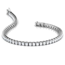 Afbeelding in Gallery-weergave laden, 9 Ct Ronde Griffenzetting Echt Diamanten Tennisarmband Witgouden Sieraden