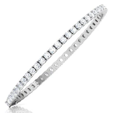 Afbeelding in Gallery-weergave laden, 9 Ct Ronde Griffenzetting Echt Diamanten Tennisarmband Witgouden Sieraden