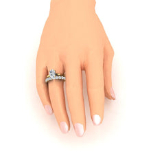 Afbeelding in Gallery-weergave laden, Aangepaste Sieraden Briljant Geslepen Ovale Echt Diamanten Ring En Bandset