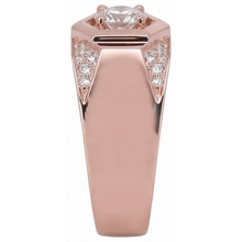Afbeelding in Gallery-weergave laden, Aangepaste Sieraden Voor Mannen Rose Gold 14K Ronde Echt Diamanten Band