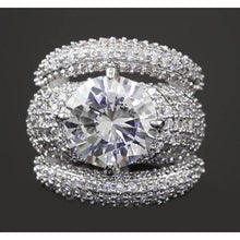 Afbeelding in Gallery-weergave laden, Aangepaste Sieraden Echt Diamond Womens Ring Pave Instelling