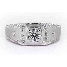 Afbeelding in Gallery-weergave laden, Aangepaste Sieraden Witgoud Jubileumring ronde Echt Diamant