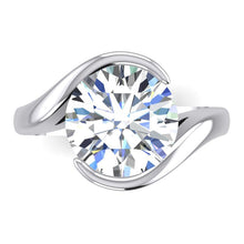 Afbeelding in Gallery-weergave laden, Alledaagse Echt Diamanten Ring Open Zijaanzicht Goud 14K