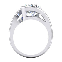 Afbeelding in Gallery-weergave laden, Alledaagse Echt Diamanten Ring Open Zijaanzicht Goud 14K