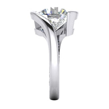 Afbeelding in Gallery-weergave laden, Alledaagse Echt Diamanten Ring Open Zijaanzicht Goud 14K
