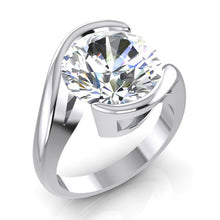 Afbeelding in Gallery-weergave laden, Alledaagse Echt Diamanten Ring Open Zijaanzicht Goud 14K