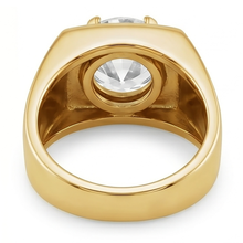 Afbeelding in Gallery-weergave laden, Antiek Cushion Herenring – Diamant 2 karaat 10K Yellow Gold