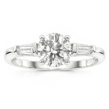Afbeelding in Gallery-weergave laden, Antiek Europees 3-Steens Ring – Fijne Diamant 2 karaat 14 Karaat