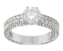 Afbeelding in Gallery-weergave laden, Antieke Stijl Natuurlijke uit de aarde gewonnen Diamanten Solitaire 2.50 Karaat Trouwring 14K Witgoud