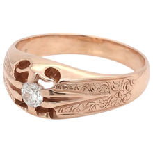 Afbeelding in Gallery-weergave laden, Antieke Stijl Zigeuner Heren Natuurlijk Diamanten Ring 0,50 Karaat Filigraan